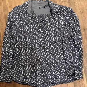 Claiborne Blue Floral Shirt